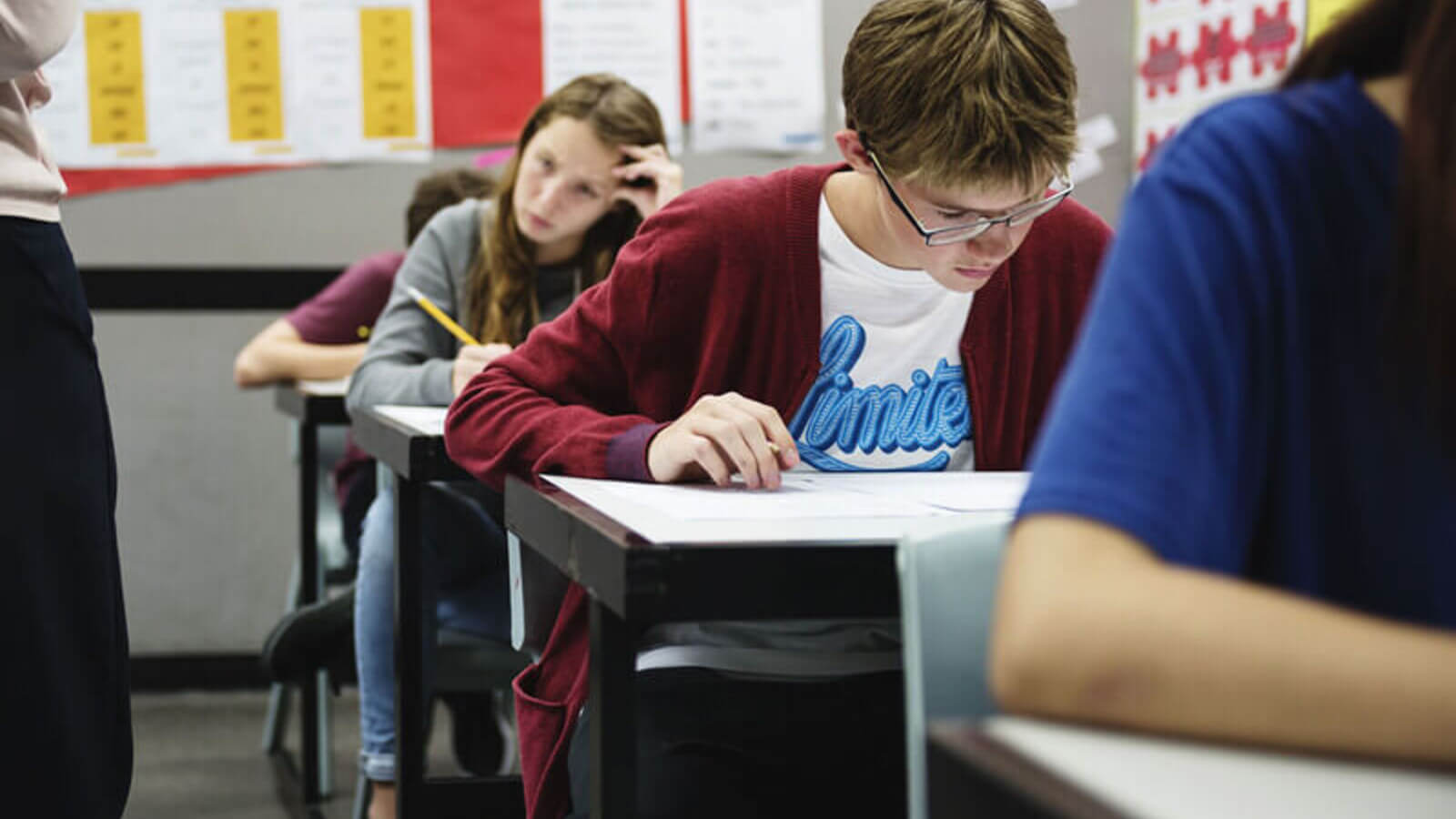 students prepare for standardized tests in school