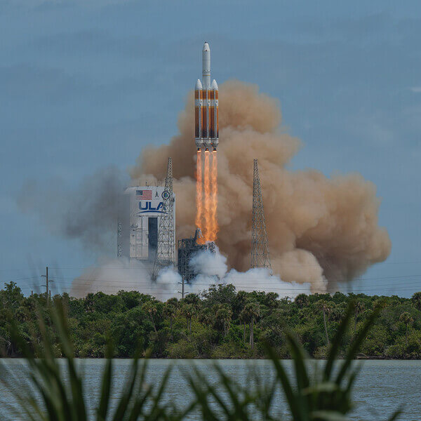 A rocket launches at Cape Canaveral